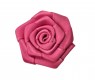 Corsage. Een fuchsia opnaaibare roos applicatie  Doorsnee ongeveer 30 mm  Deze roosapplicaties worden per stuk verkocht