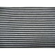 Zwart/wit gestreept boordstof. rond gebreid.Dubbel 38 cm. breed 95%katoen/ 5%lycra De streepjes zijn 3 mm. breed 