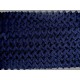 Zigzagband donkerblauw  Breedte ongeveer 12 mm. (Gemeten aan de buitenkant van de boogjes)  De golf is ongeveer 6 mm breed.  