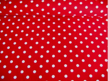 Middelstip katoen Rood/wit 8276