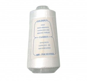 Lockgaren Off-white. 3000 yards.  100% polyester  Dikte 40/2 Ook geschikt als naaigaren.  Goldspun overlockgaren