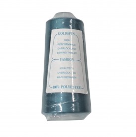 Lockgaren. 3000 yards.  Jeansblauw  100% polyester  Dikte 40/2 Ook geschikt als naaigaren.  Goldspun overlockgaren