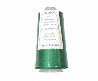 Lockgaren. 3000 yards.  Grasgroen  100% polyester  Dikte 40/2 Ook geschikt als naaigaren.  Goldspun overlockgaren