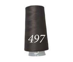 Lockgaren. 3000 yards.  Diep donkerbruin  100% polyester  Dikte 40/2 Ook geschikt als naaigaren.  Goldspun overlockgaren