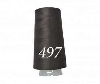 Lockgaren. 3000 yards.  Diep donkerbruin  100% polyester  Dikte 40/2 Ook geschikt als naaigaren.  Goldspun overlockgaren