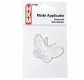 Vlinder applicatie van HKM  Opstrijkbaar  Wit  Ongeveer 5 x 3,5 cm