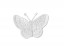 Vlinder applicatie Wit 3.5cm  30572 HKM