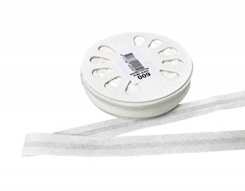 Dox biaisband per rol van 20 meter.   Wit   100 % katoen  20 mm breed  De prijs is per rol