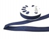 Dox biaisband per rol van 20 meter.   Donkerblauw  100 % katoen  20 mm breed  De prijs is per rol.