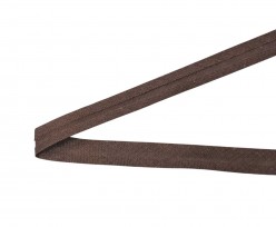 Biaisband 12 mm breed  middenbruin  100 % katoen