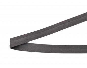 Biaisband 12 mm breed  Donkergrijs  100 % katoen