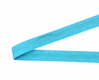 Biaisband 12 mm breed  Aqua  100 % katoen