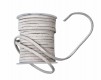 Suede koord  Gebroken wit.  Breed: ongeveer 3 mm.