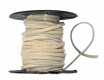 Suede koord.  Lichtzand/geel  Breed: ongeveer 3 mm.