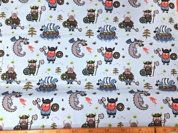 Oeko-Tex kindertricot Lichtblauw met viking 4709-02N