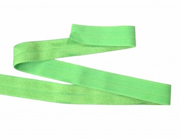 Elastisch vouwtres biaisband limegroen  20 mm breed  Elastisch biaisband wordt gebruikt om rekbare stoffen af te werken.