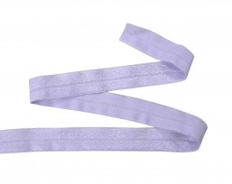 Elastisch vouwtres biaisband.  Lila.  20 mm breed.  Elastisch biaisband wordt gebruikt om rekbare stoffen af te werken.