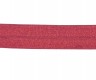 Elastisch vouwtres biaisband.  Rood.  20 mm breed.  Elastisch biaisband wordt gebruikt om rekbare stoffen af te werken.