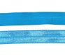 Elastisch vouwtres biaisband.  Aqua iets donkerder. 20 mm breed.  Elastisch biaisband wordt gebruikt om rekbare stoffen af te we