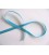 Satijnlint Aqua 10 mm breed