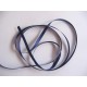 Donkerblauw satijnlint double face van 6 mm breed.