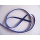 Kobaltkleurig satijnlint double face van 6 mm breed.