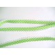Biaisband Lime met witte stip en ruche. Dubbel 15 mm.