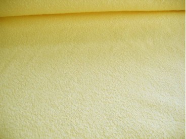 Badstof per meter € 9,95. Mooie kwaliteit gele dubbelgeluste badstof. 100% katoen 1.50 mtr.br. Iets geler dan op de foto