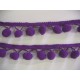 Sierband met pompom bolletjes Paars