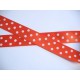 Satijnband Oranje met stip 25mm