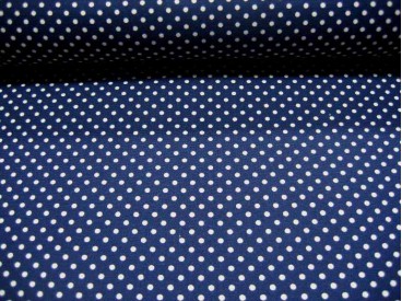 Ministip katoen Donkerblauw/wit 8287