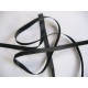 Zwart satijnlint double face van 6 mm. breed. 