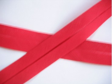 Biaisband rood. 100% katoen. 30 mm breed