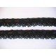 Gekleurd kant met satijnlint  Zwart  2cm breed
