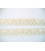 Gekleurd kant met satijnlint  Creme  2cm breed