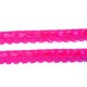 Gekleurd kant met satijnlint  Pink  2cm breed