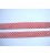 Elastisch biaisband met stip Rood/wit 6032