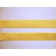 Elastisch biaisband met stip Geel/wit 6035