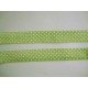 Elastisch biaisband met stip Lime/wit 6037