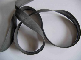 Biaisband Donkergrijs 2cm breed