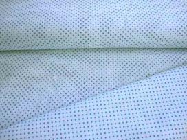 Mini stip katoen Wit/aqua 8199