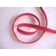 Biaisband met ruche Rood