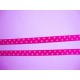 Satijnband Pink met stip 10mm