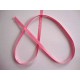 Roze satijnlint double face van 6 mm breed.