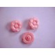 Bloemknoop met hart Roze 25mm. bh25roze