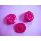 Bloemknoop met hart Fuchsia 25mm
