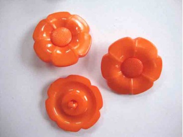 Bloemknoop met hart Oranje 35mm. bh35oranje