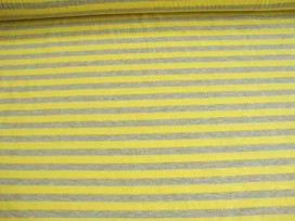 Tricot streepjes Grijs/geel 101416-23PL