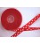 Ribsband met stip Rood 16mm. 1325-16