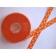 Ribsband met stip Oranje 16mm. 1139-16